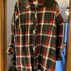 Sonoma Flannel size 2X. Cute for the holidays!